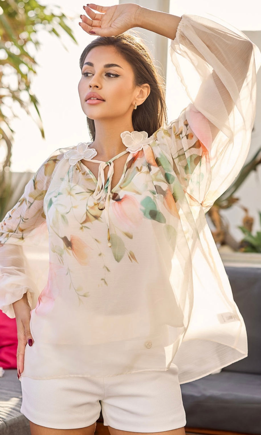 BLOUSE VOILE DE FLEUR