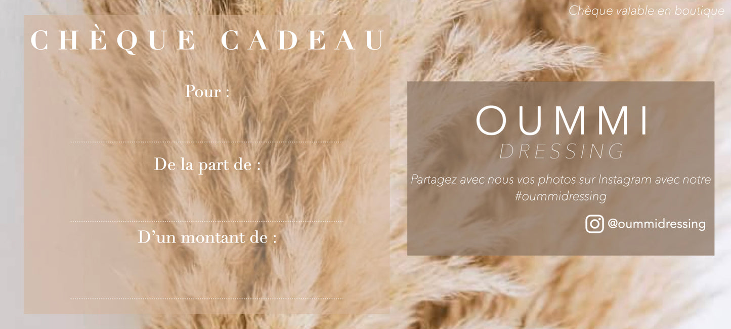 Chèque cadeau Oummi Dressing