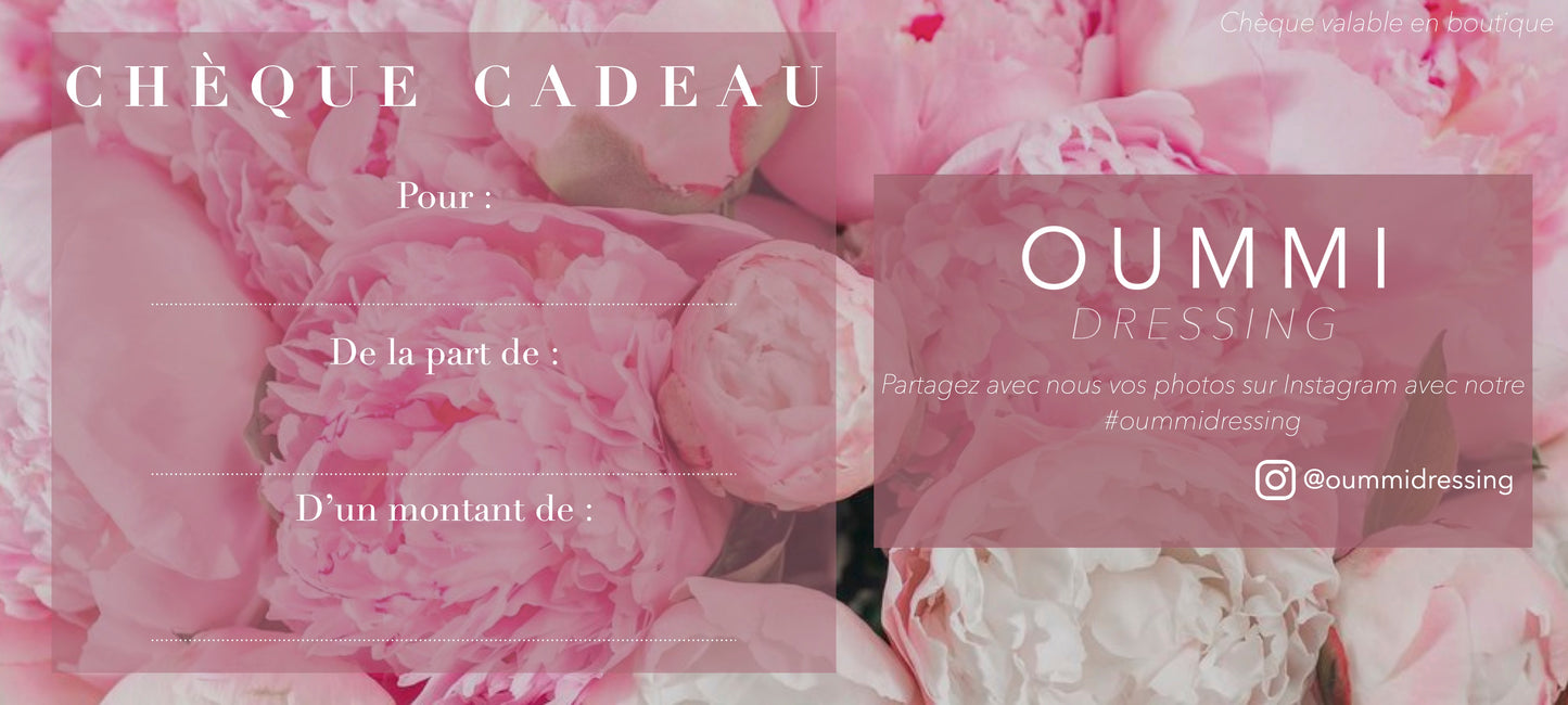 Chèque cadeau Oummi Dressing